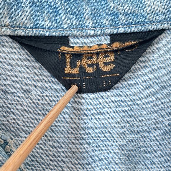 Vintage 70s LEE Cropped Denim Jacket / S-M / Western / Boho Retro / Snap Button - Picture 8 of 8